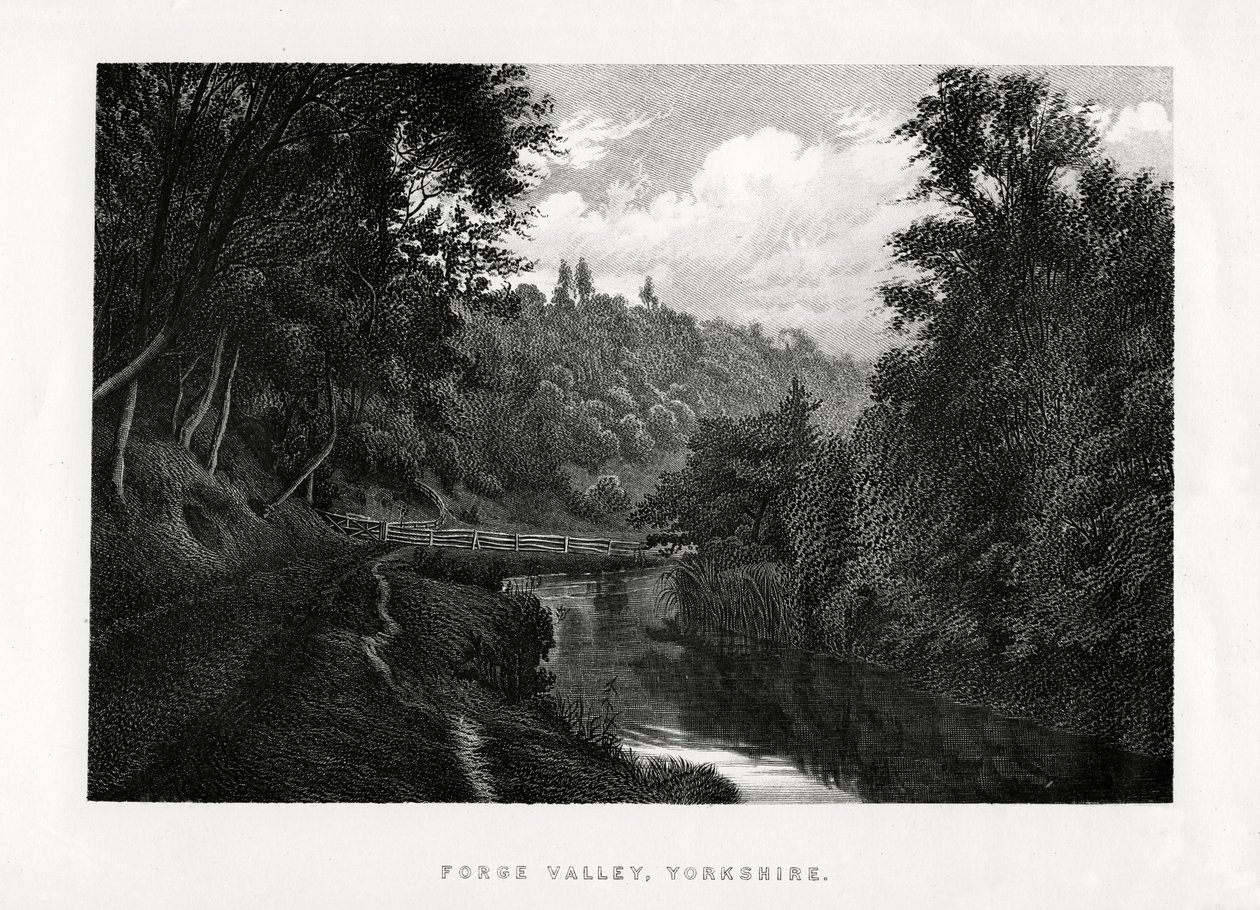फोर्ज वैली, यॉर्कशायर, 1896 द्वारा अज्ञात