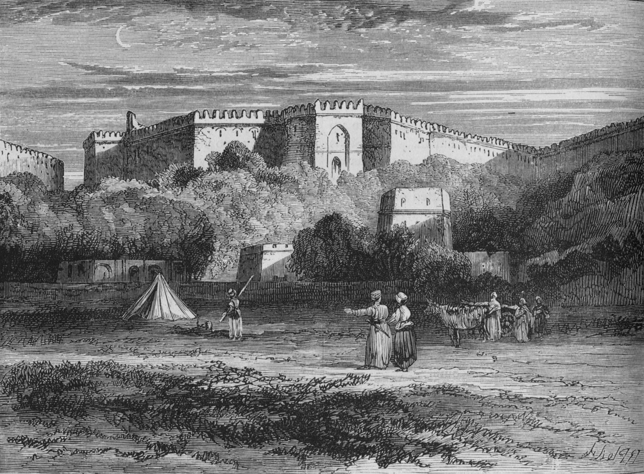 चिलियानवाला के पास फोर्ट रोतास, c1880 द्वारा अज्ञात