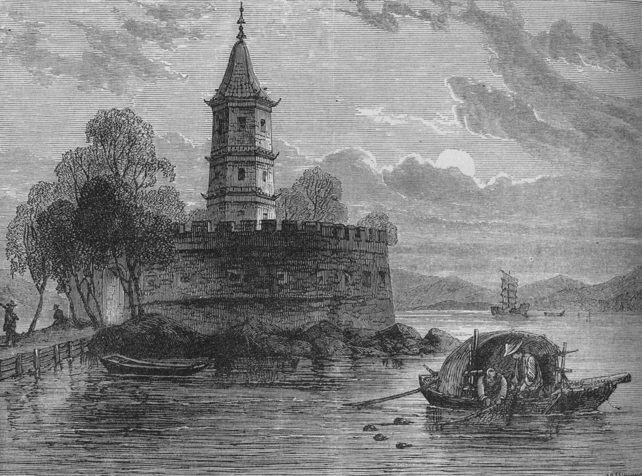 पीहो नदी पर किला, c1880 द्वारा अज्ञात