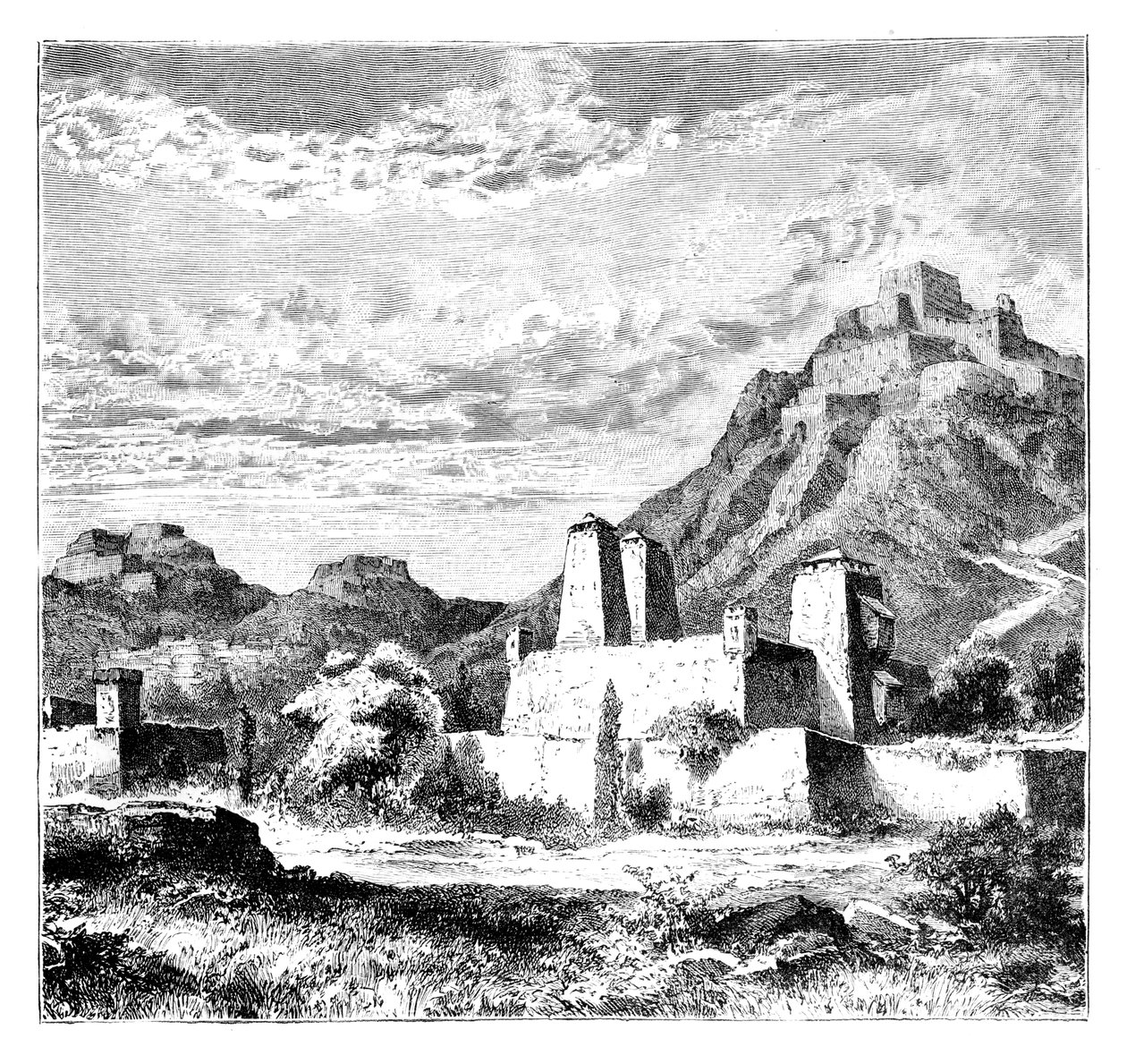 लान्चो, चीन, 1895 के पास गढ़वाले गाँव द्वारा अज्ञात
