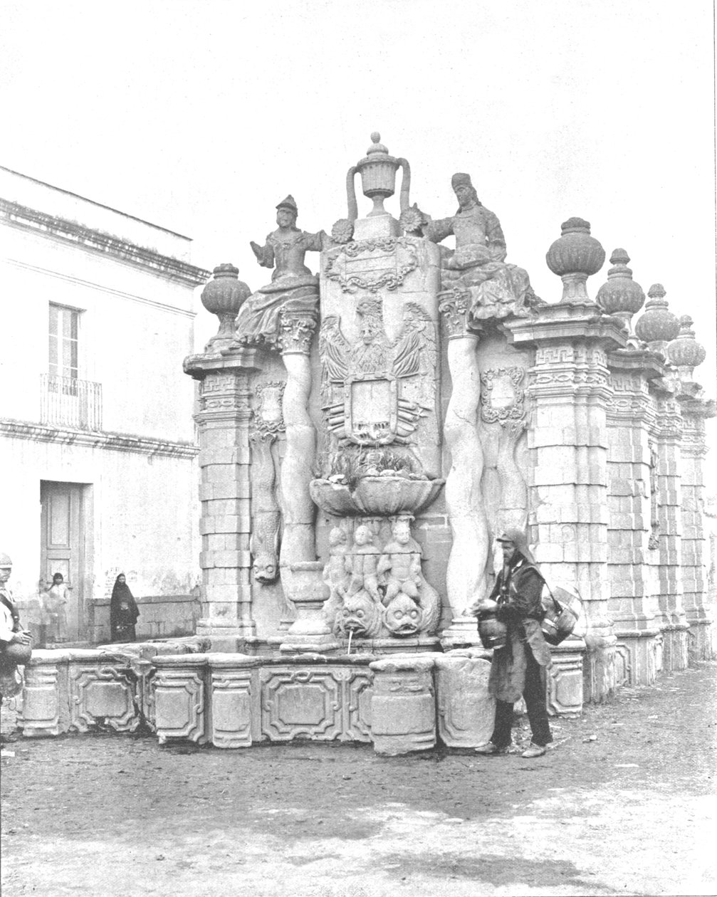 फॉलिंग वॉटर के फाउंटेन, मेक्सिको सिटी, मैक्सिको, c1900। द्वारा अज्ञात