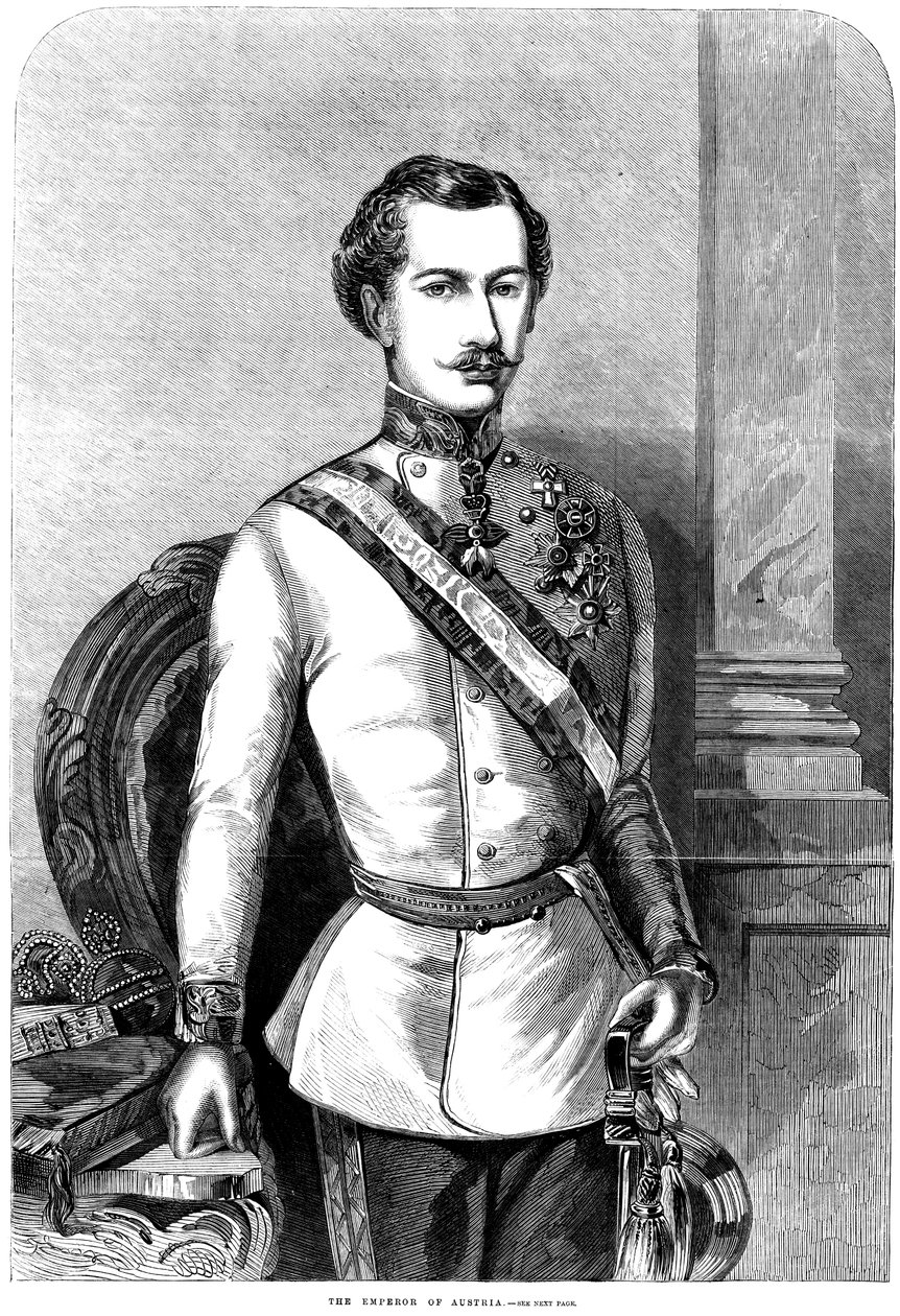 फ्रांज जोसेफ I, ऑस्ट्रिया के सम्राट, 1859 द्वारा अज्ञात