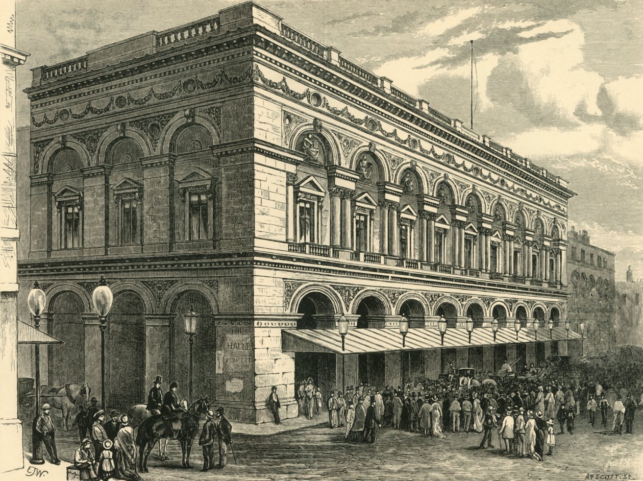 मुक्त व्यापार हॉल, मैनचेस्टर, 1898। द्वारा अज्ञात
