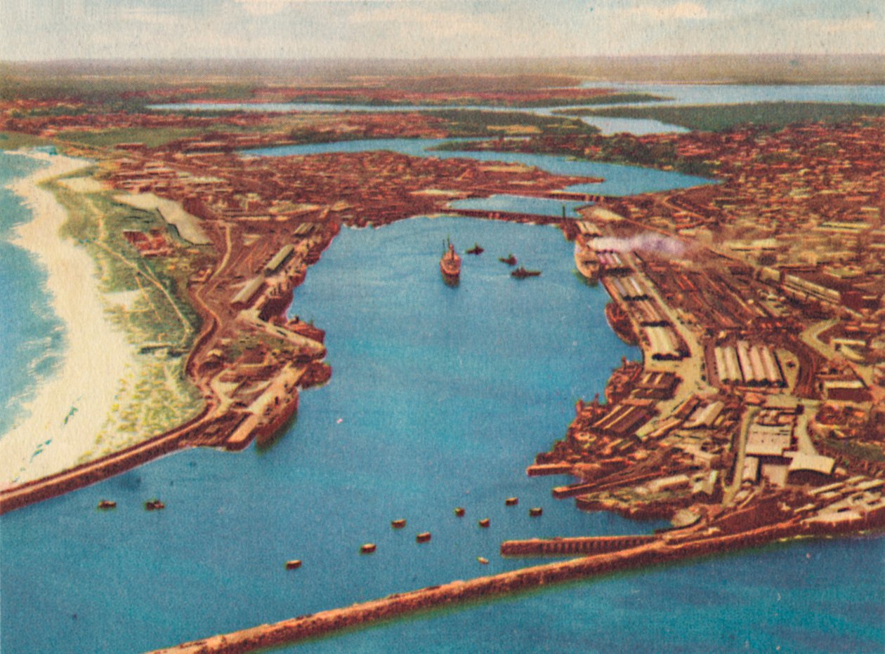 हवा से Fremantle हार्बर, c1947। द्वारा अज्ञात
