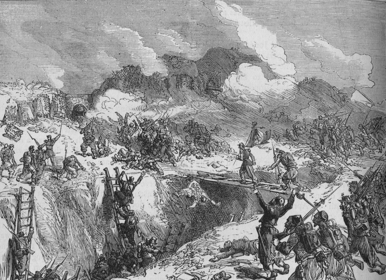 मलखौफ़ पर फ्रांसीसी हमला, c1880 द्वारा अज्ञात