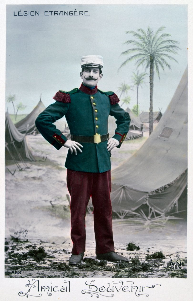फ्रांसीसी विदेशी सेना पोस्टकार्ड, c1900 द्वारा अज्ञात