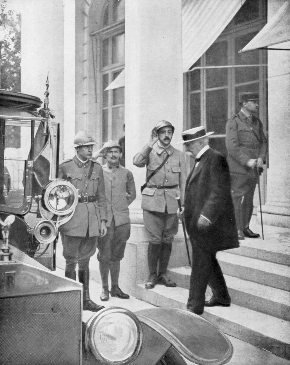 फ्रांस के प्रधानमंत्री जॉर्जस क्लेमेंसियो वर्साय, फ्रांस में 3 जून 1918 द्वारा अज्ञात