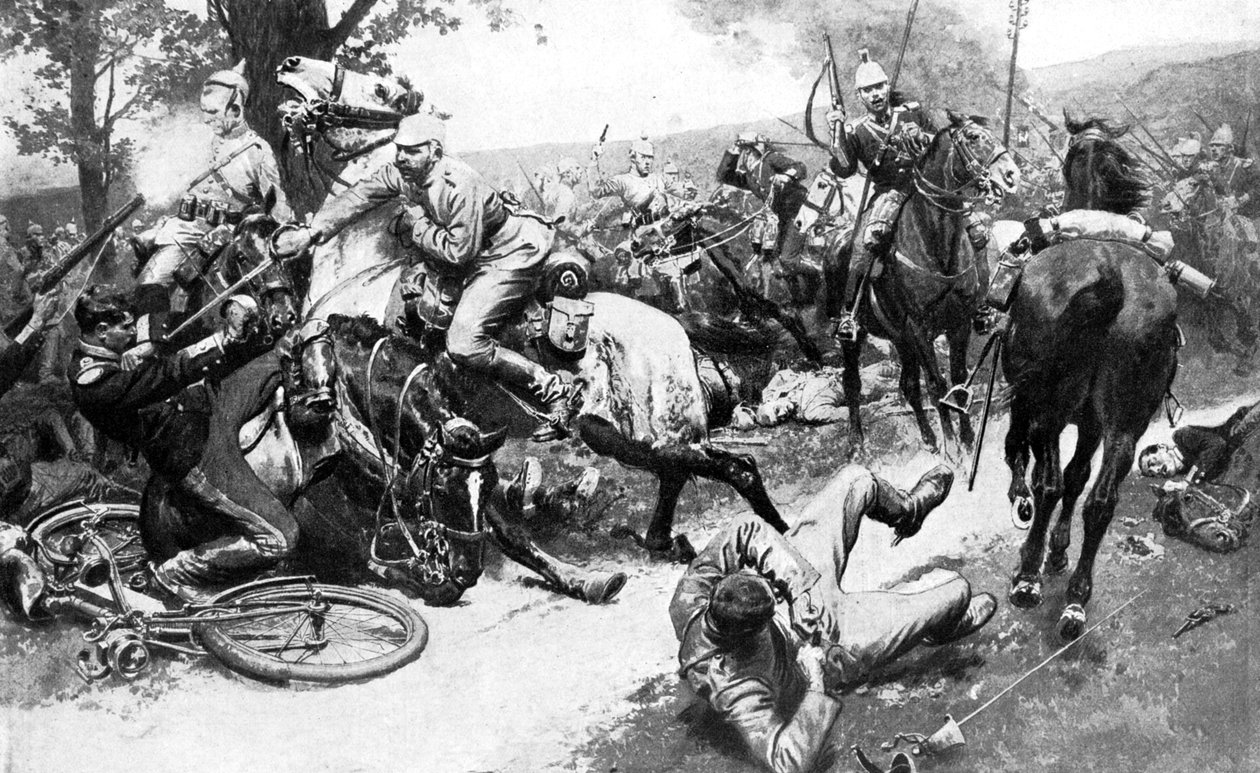 फ्रांसीसी सैनिकों ने जर्मन सैनिकों पर हमला किया, प्रथम विश्व युद्ध, 1914 द्वारा अज्ञात