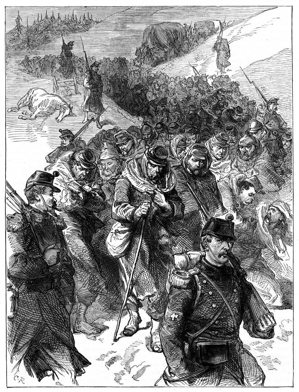 फ्रांसीसी स्विट्जरलैंड में वापसी, 30 जनवरी -1 फरवरी 1871 सी 1880 द्वारा अज्ञात