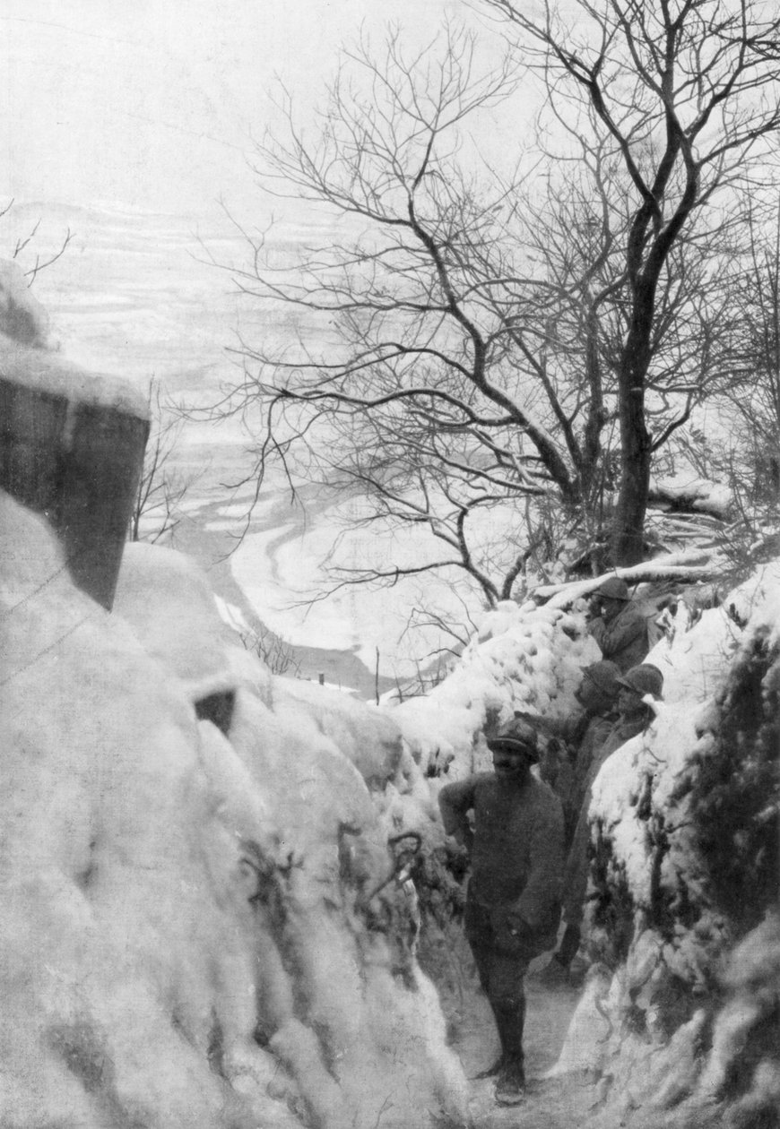पियावे नदी पर इतालवी खाई, इतालवी फ्रंट, दिसंबर 1917 द्वारा अज्ञात