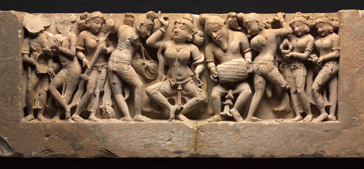 डांसर और संगीतकारों के साथ फ्रिज़, सी। 973। द्वारा अज्ञात