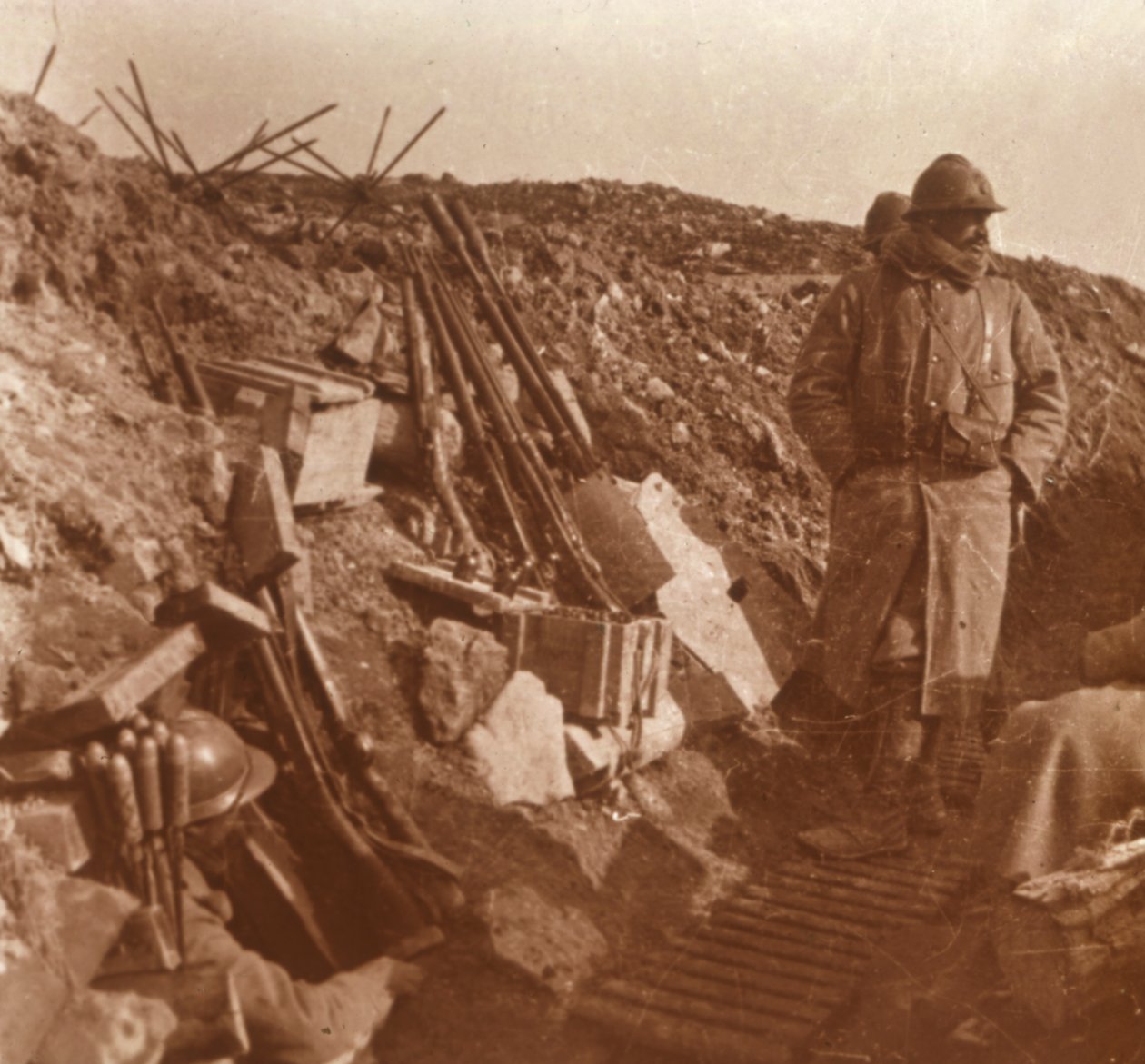 फ्रंट लाइन, वाओक्विस, उत्तरी फ्रांस, c1914-c1918 द्वारा अज्ञात