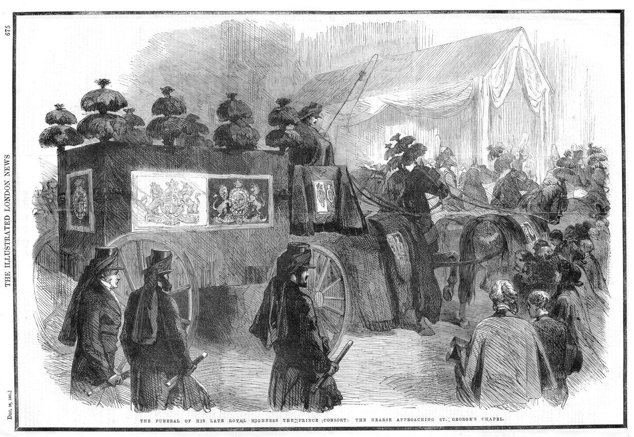 अल्बर्ट का अंतिम संस्कार, प्रिंस कंसोर्ट, 1861 द्वारा अज्ञात