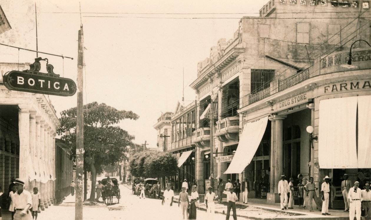 गार्सिया स्ट्रीट, गुआंतानामो, क्यूबा, c1900 द्वारा अज्ञात