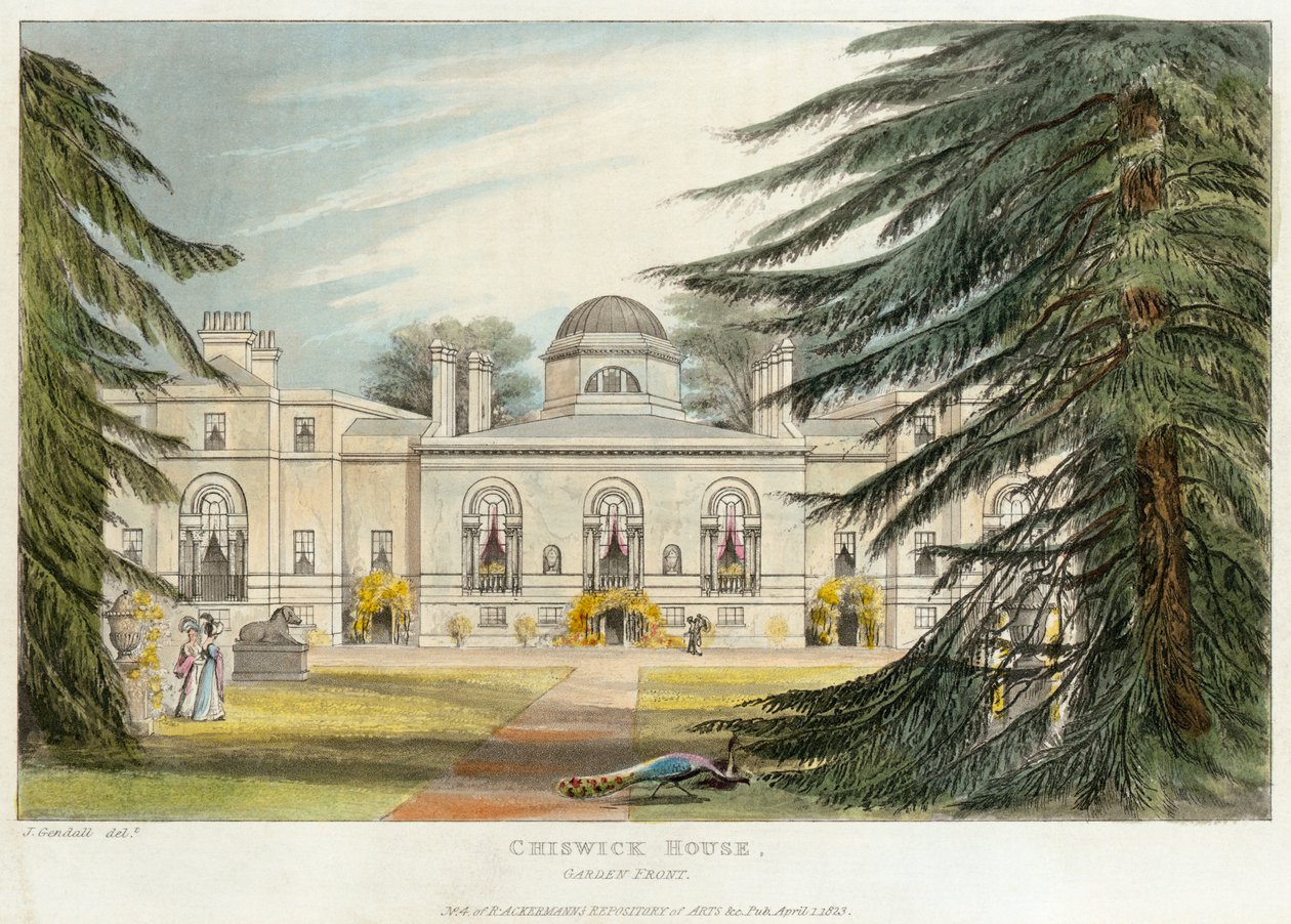 चिसविक हाउस के सामने गार्डन, हाउंस्लो, लंदन, 1823 द्वारा अज्ञात