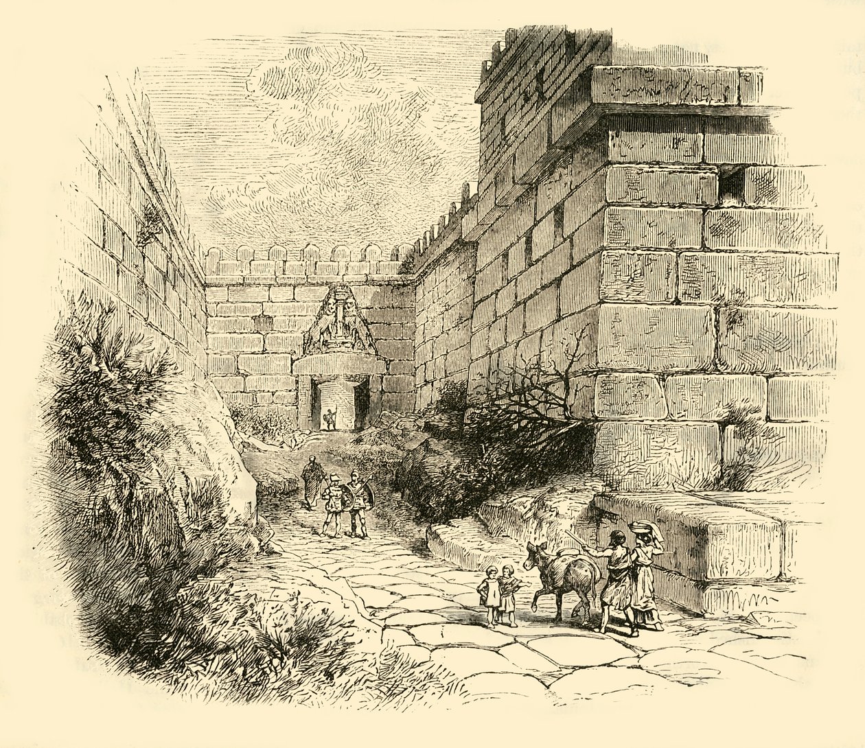 गेट्स ऑफ द लायंस एट मायसेन, 1890। द्वारा अज्ञात