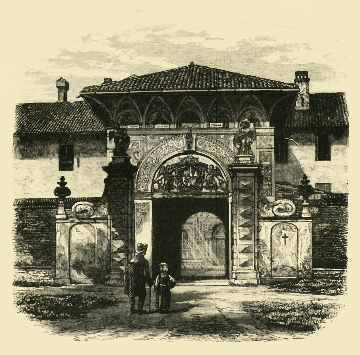 द गेटवे ऑफ़ द सर्टोसा, पाविया, 1890। द्वारा अज्ञात