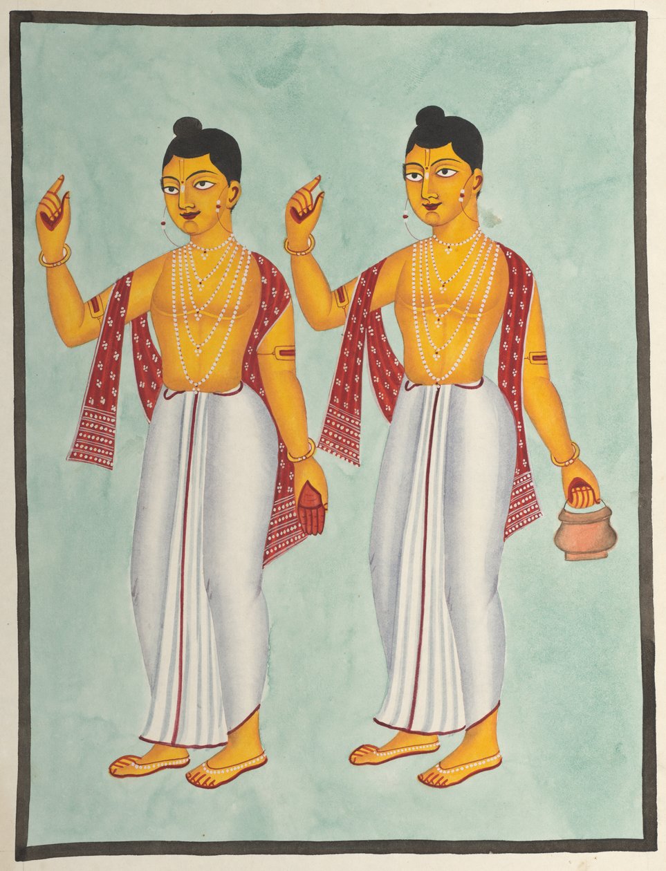 Gaur and Nitai, 1800s.  द्वारा अज्ञात