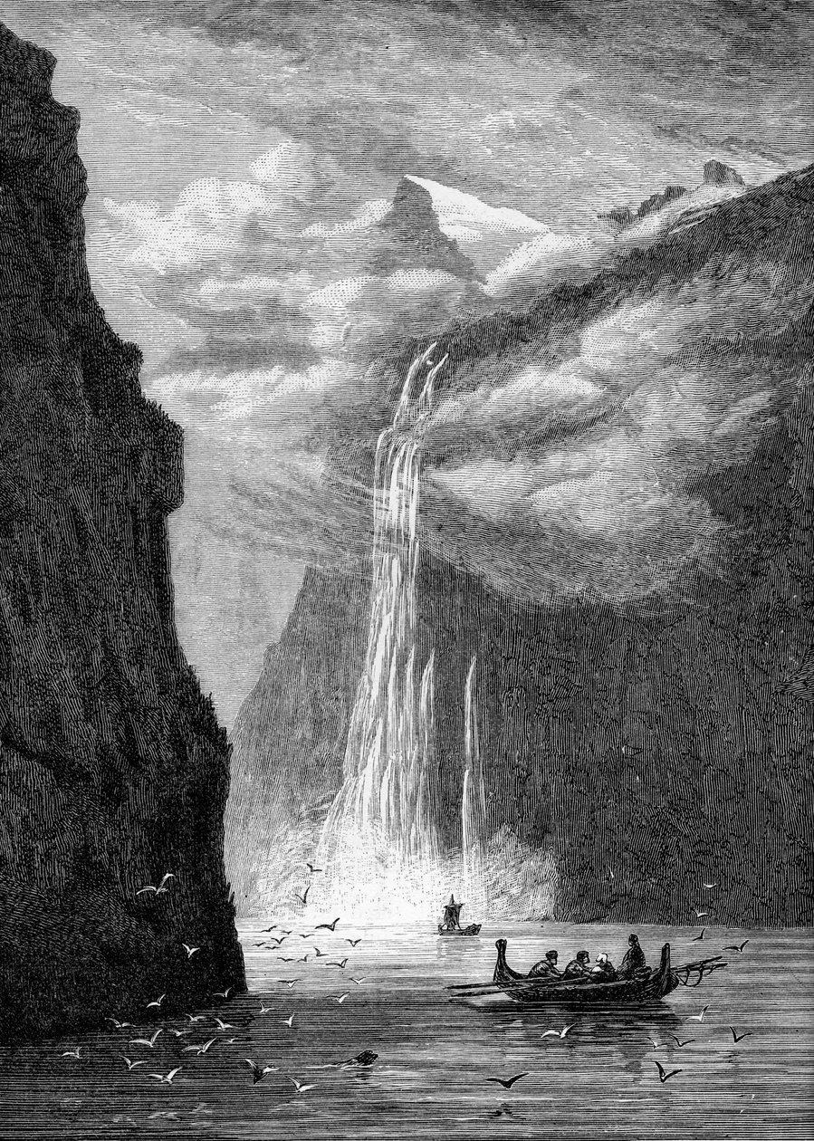 सात बहनों के पतन, नॉर्वे, 1882 के साथ जियरांगर fjord द्वारा अज्ञात