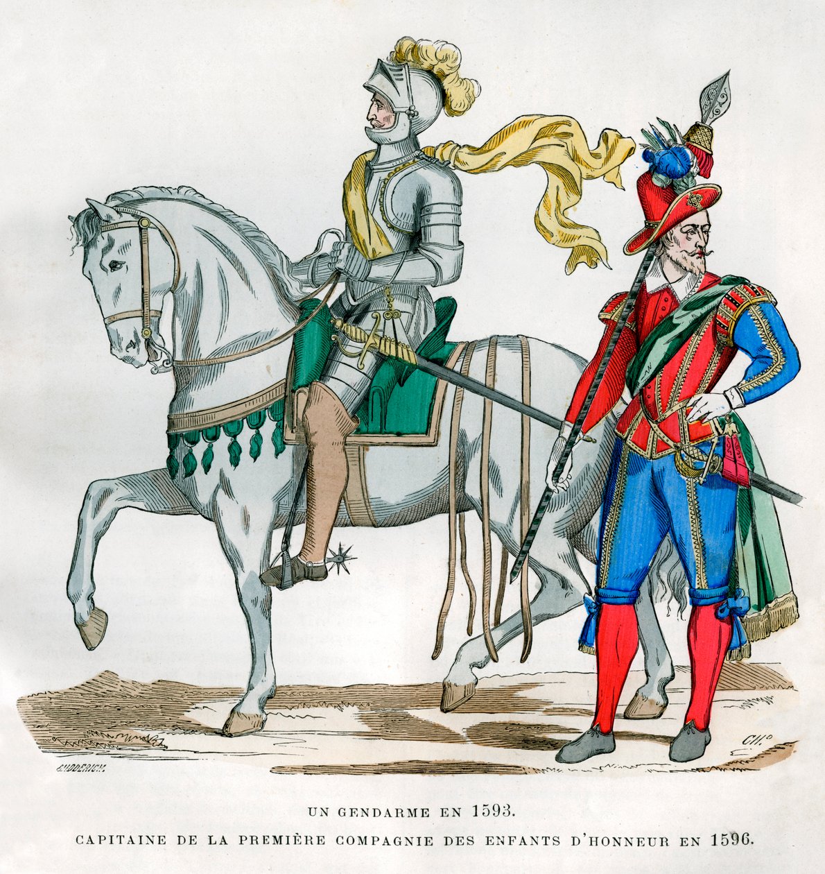 गैंडर्मे, 1583, और एनफैंट्स की पहली कंपनी के कप्तान घोनूर, 1596 1882-1884 द्वारा अज्ञात
