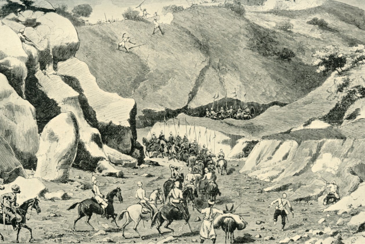 जनरल रॉबर्ट्स ... श्टार्गार्दन पास में घिल्जाओं द्वारा हमला, 27 सितंबर, 1879, 1901। द्वारा अज्ञात