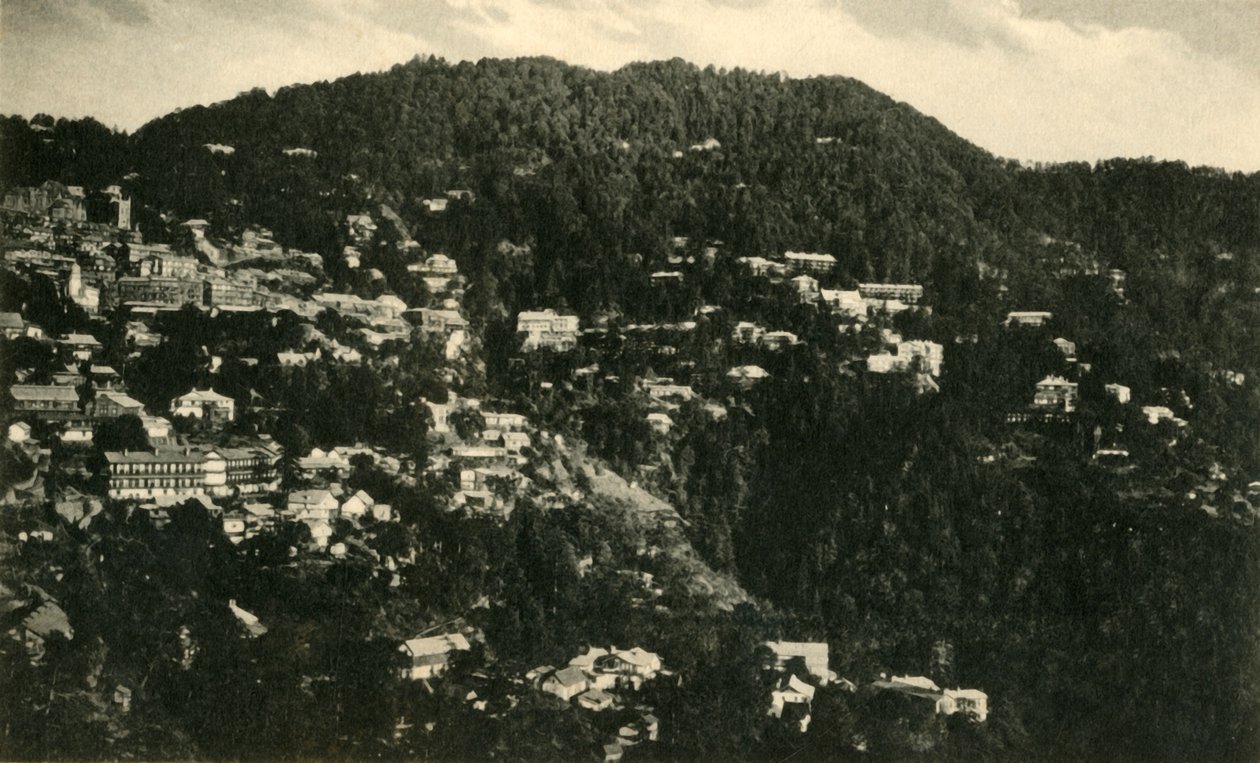 जक्को, सिमला का सामान्य दृश्य, c1918-c1939। द्वारा अज्ञात