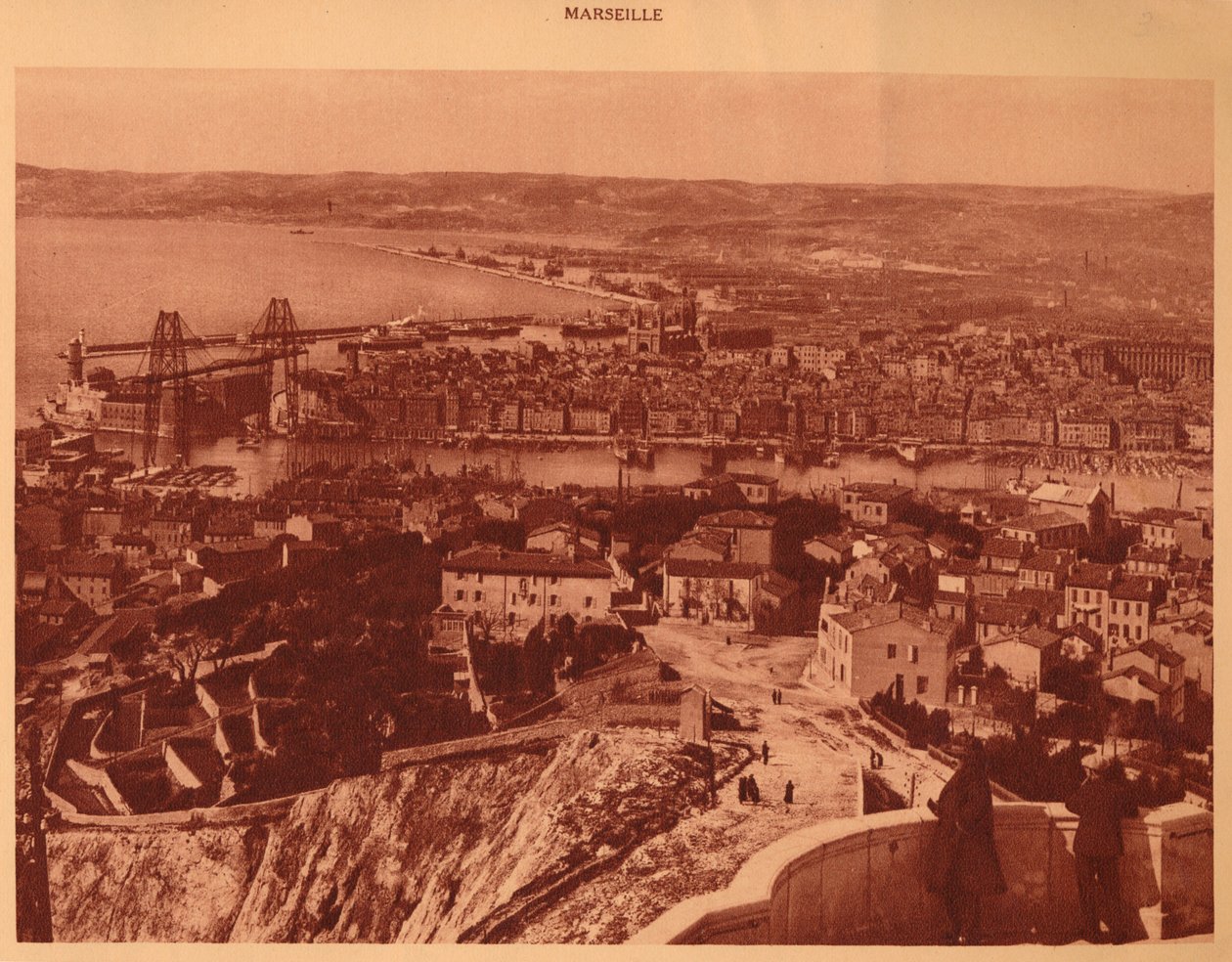 मार्सिले का सामान्य दृश्य, 1930। द्वारा अज्ञात