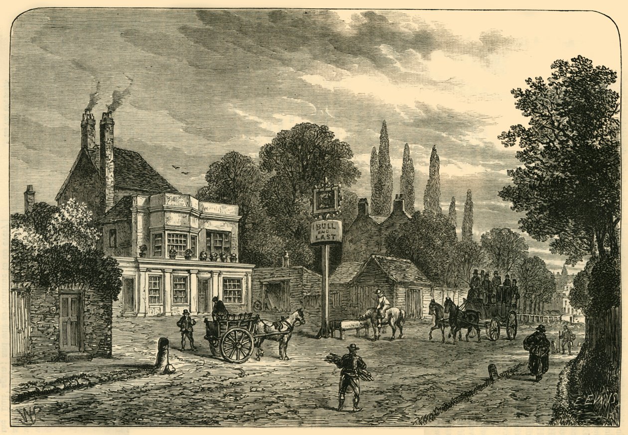 ओल्ड केंटिश टाउन का सामान्य दृश्य, 1820, c1876। द्वारा अज्ञात