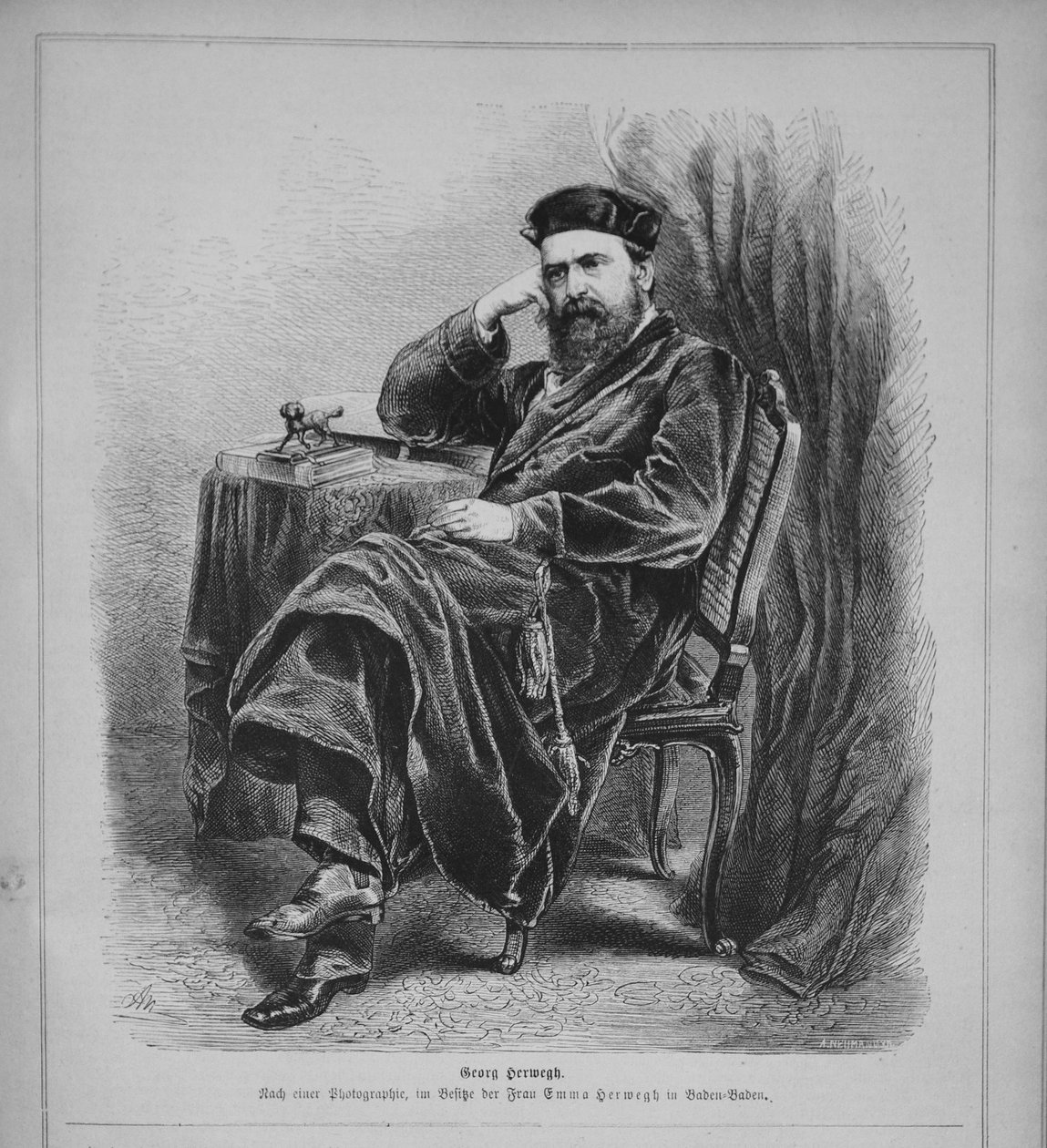 जॉर्ज हर्वेग 1817-1875, 1870 द्वारा अज्ञात