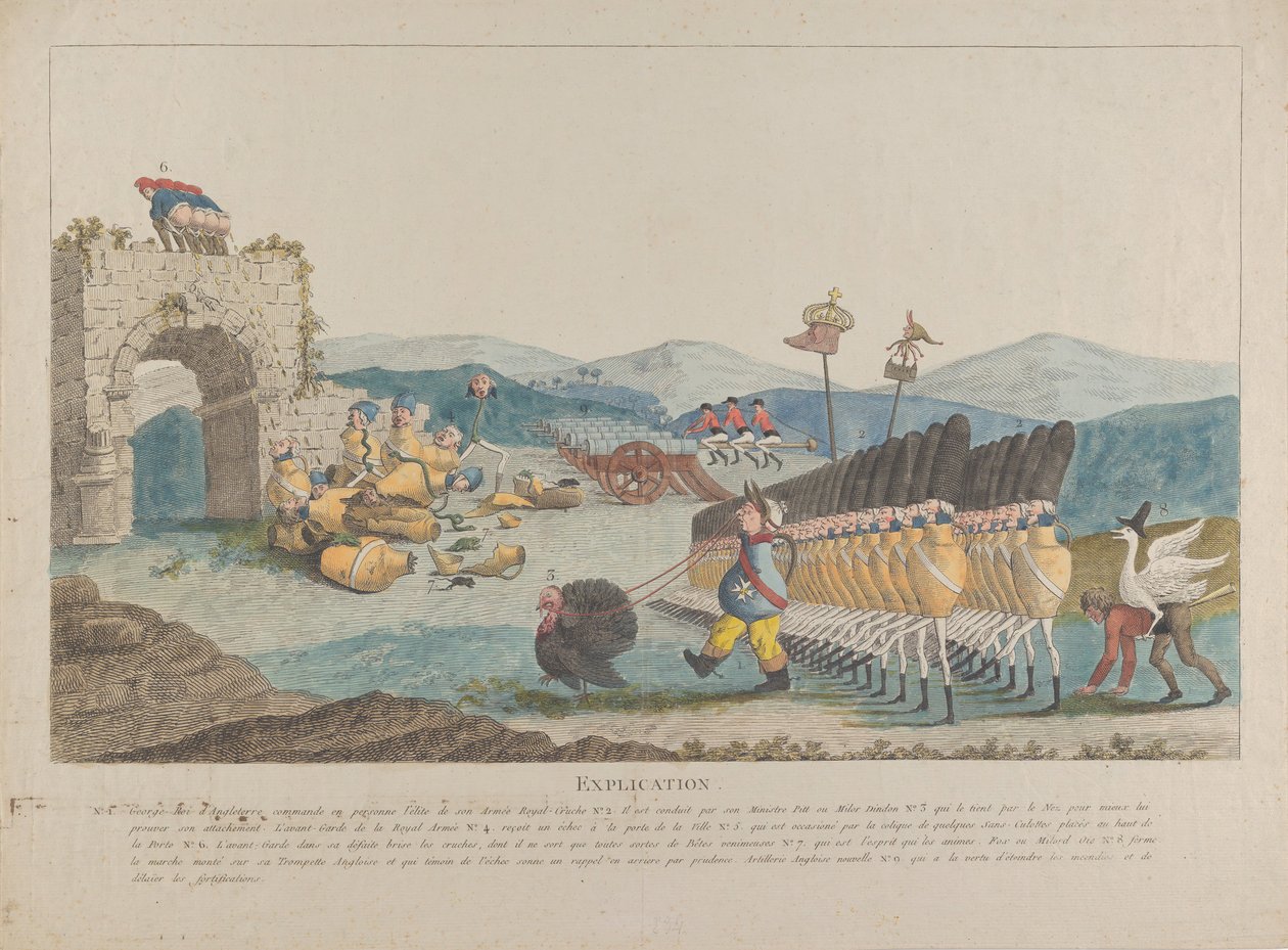 जॉर्ज III ने जग्स की सेना का नेतृत्व किया, 1794। द्वारा अज्ञात