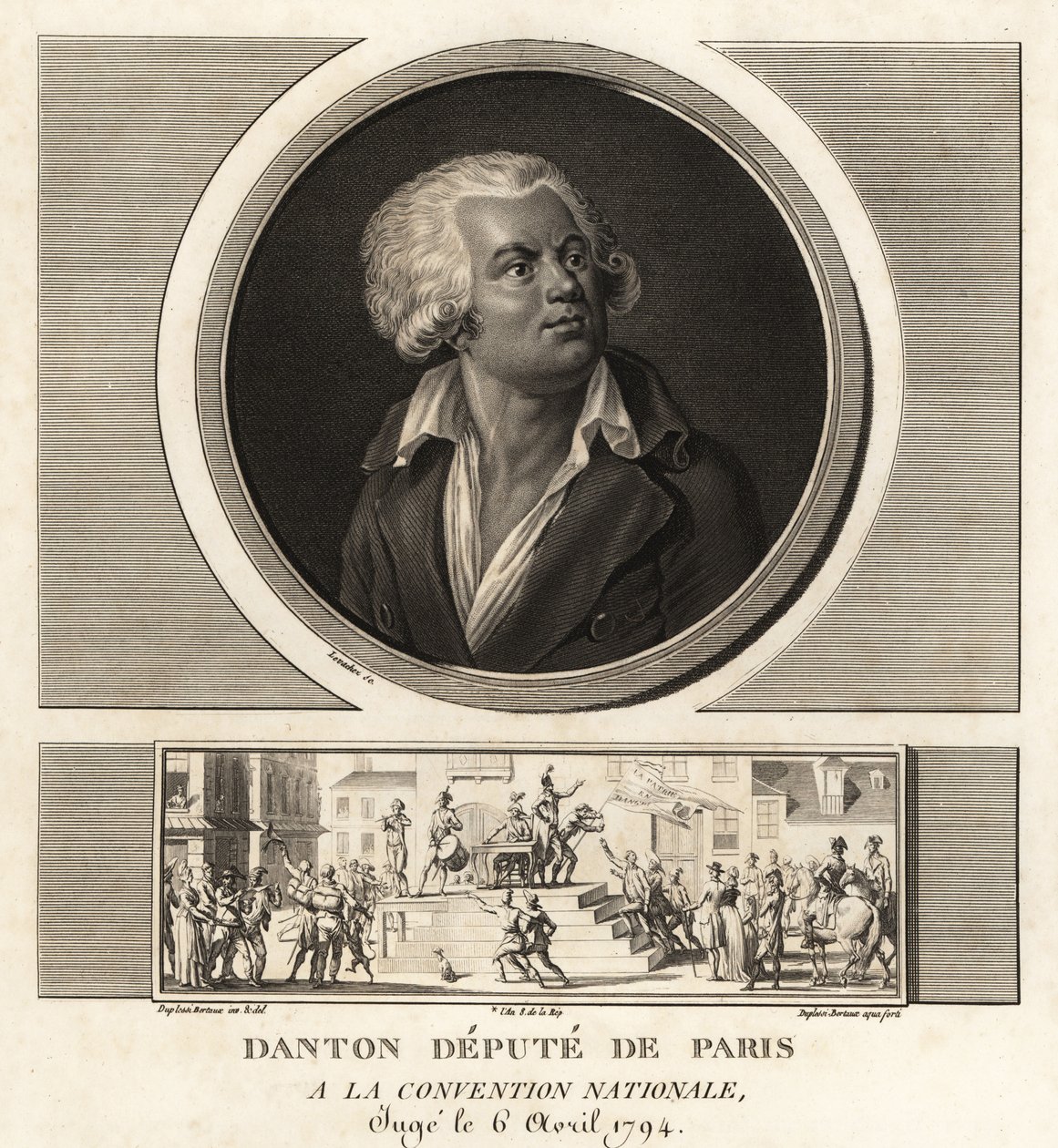 नेशनल कन्वेंशन में पेरिस के डिप्टी जॉर्जेस डेंटन ने 1794 को मार डाला द्वारा अज्ञात