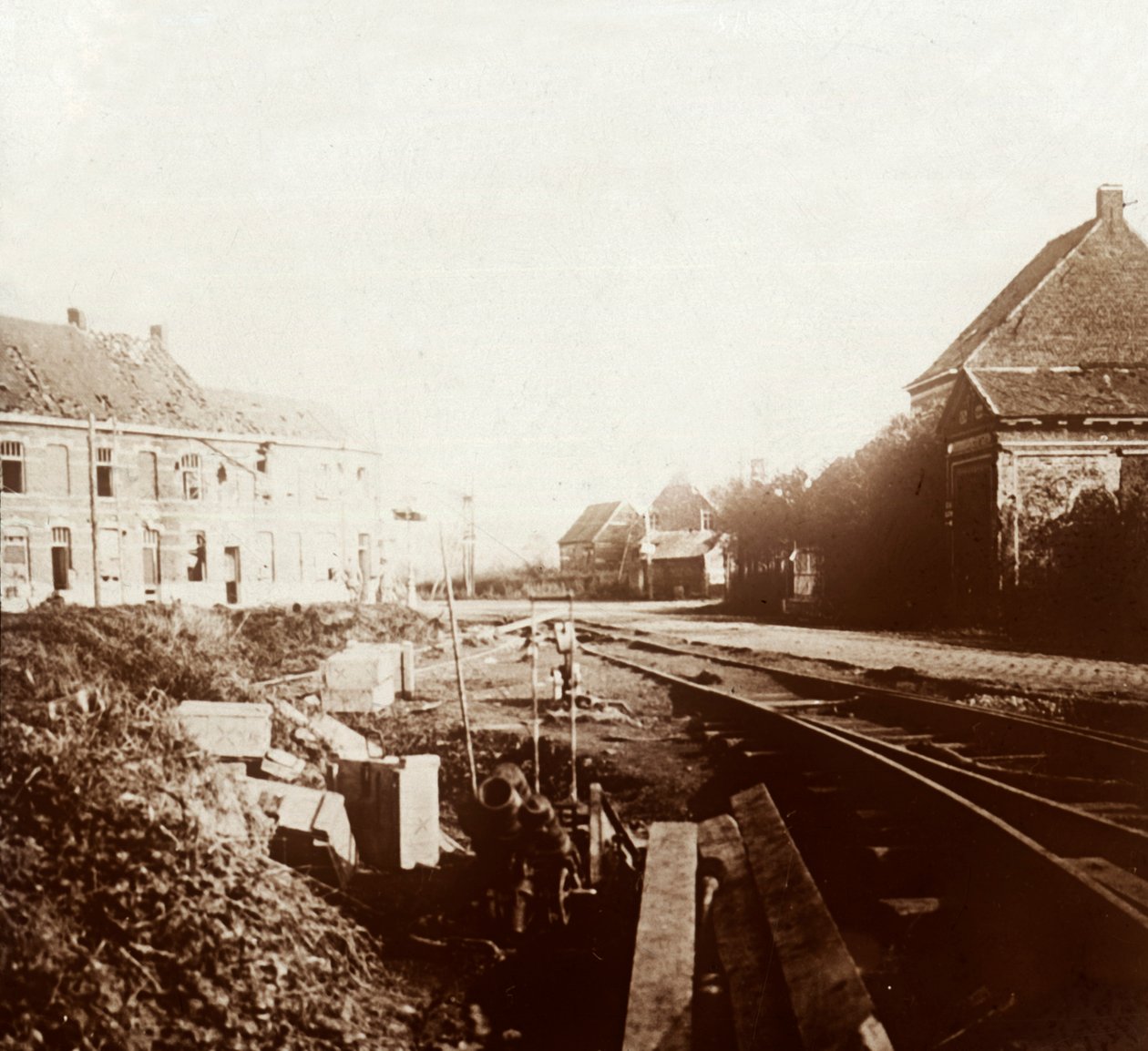 जर्मन तोपें, रोसेलेरे, फ्लैंडर्स, बेल्जियम, c1914-c1918 द्वारा अज्ञात