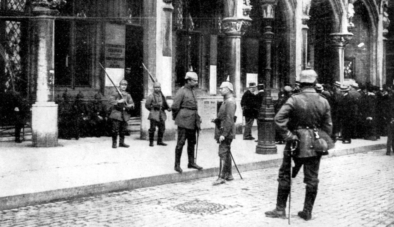 ब्रसेल्स पर जर्मन आधिपत्य, प्रथम विश्व युद्ध, 1914 द्वारा अज्ञात