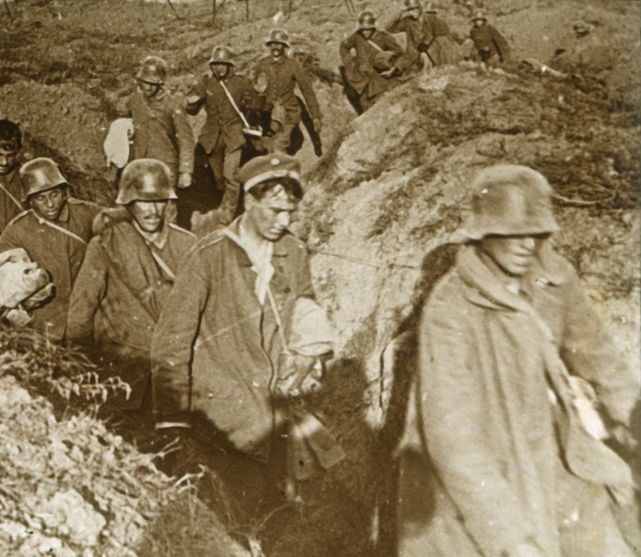 जर्मन सैनिक, बोइस डेस शेवालियर्स, वॉक्स, उत्तरी फ्रांस, c1914-c1918 द्वारा अज्ञात