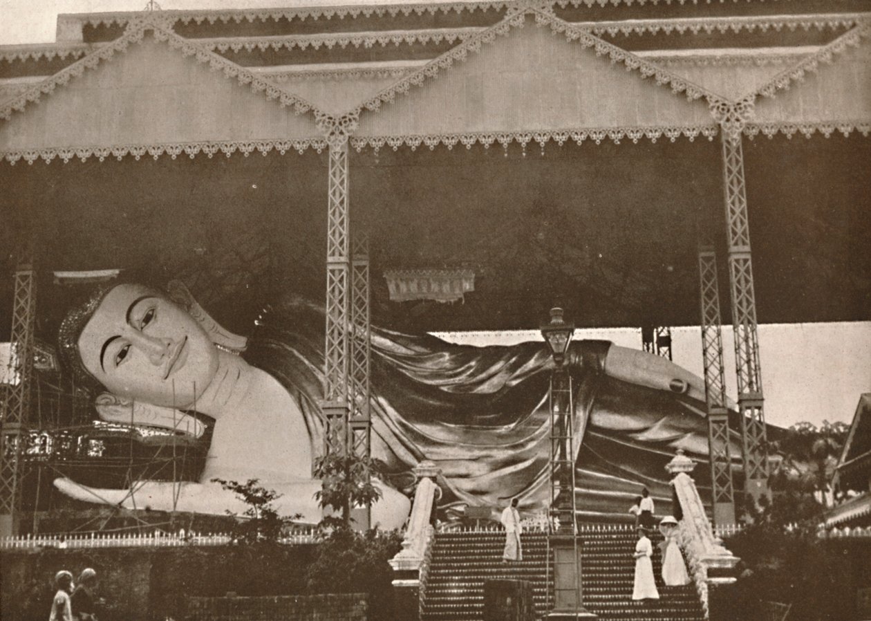 बुद्ध, पेगू, 1900 का विशाल पुनरावर्तन चित्र। द्वारा अज्ञात