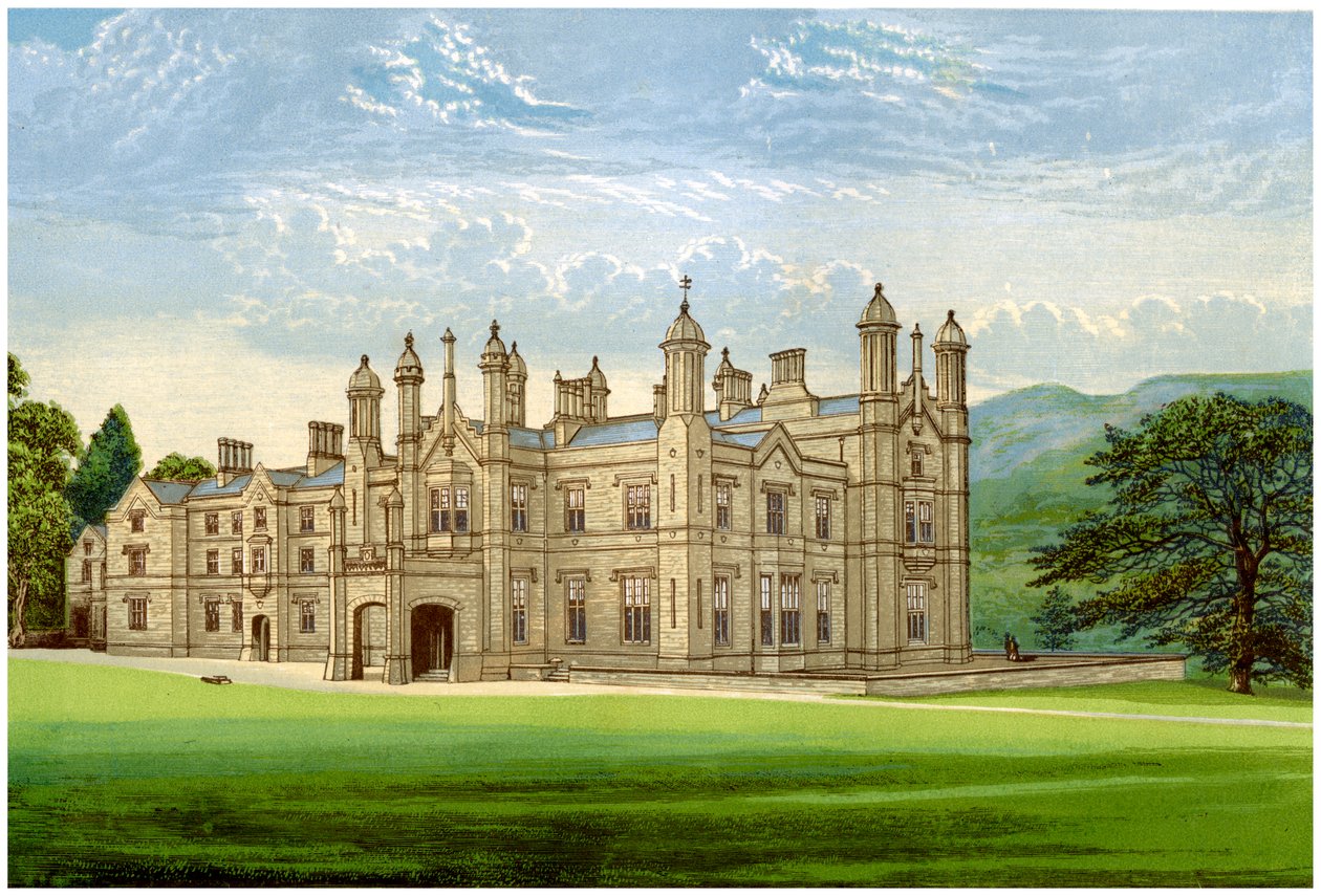 Glanusk Park, Brecknockshire, Wales, Baronet Bailey का घर, c1880 द्वारा अज्ञात