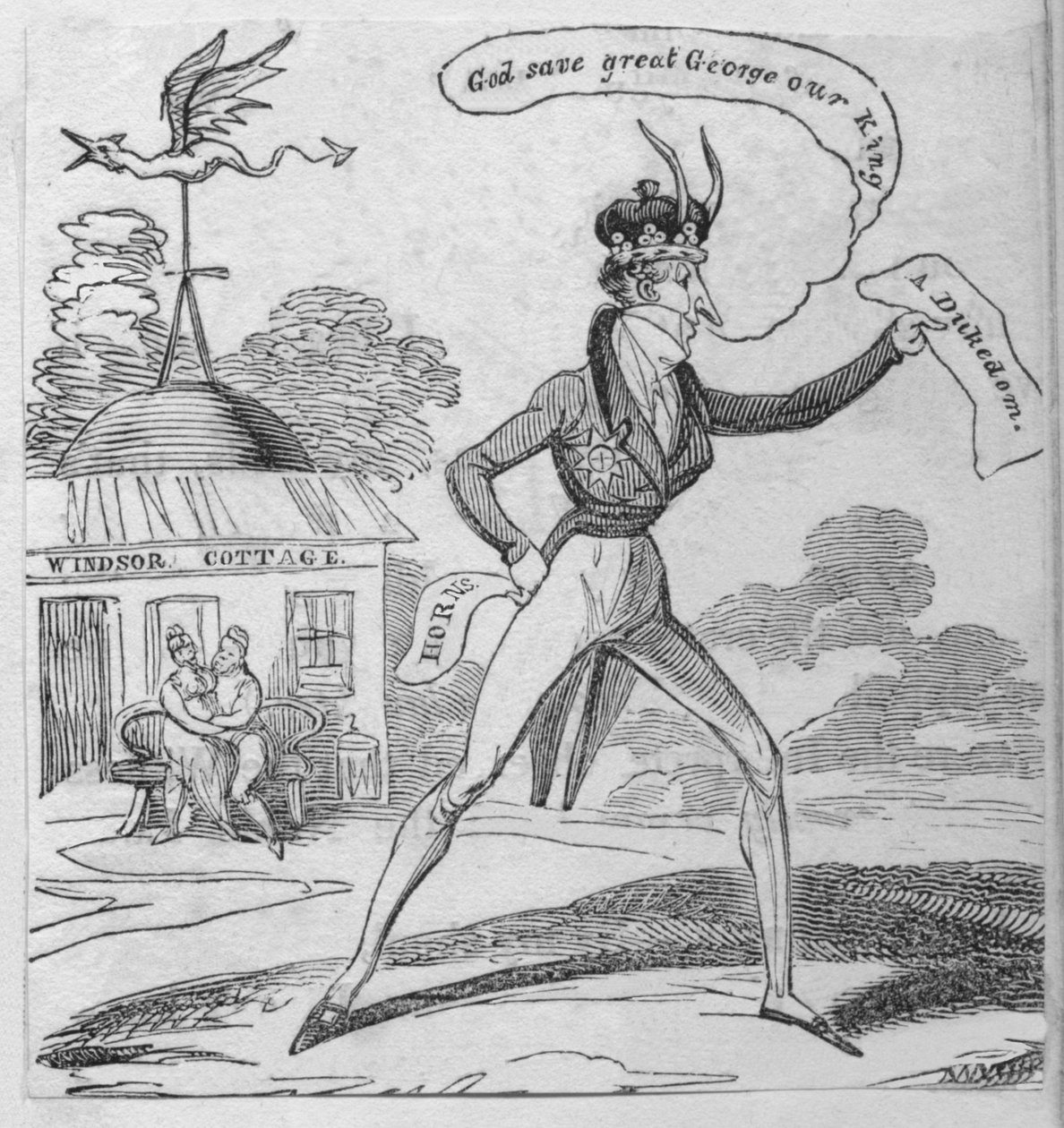 भगवान महान जॉर्ज हमारे राजा को बचाने के लिए, c1820। द्वारा अज्ञात