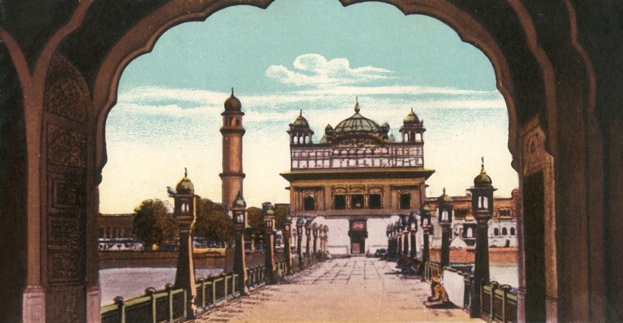 स्वर्ण मंदिर, अमृतसूर। द्वारा अज्ञात