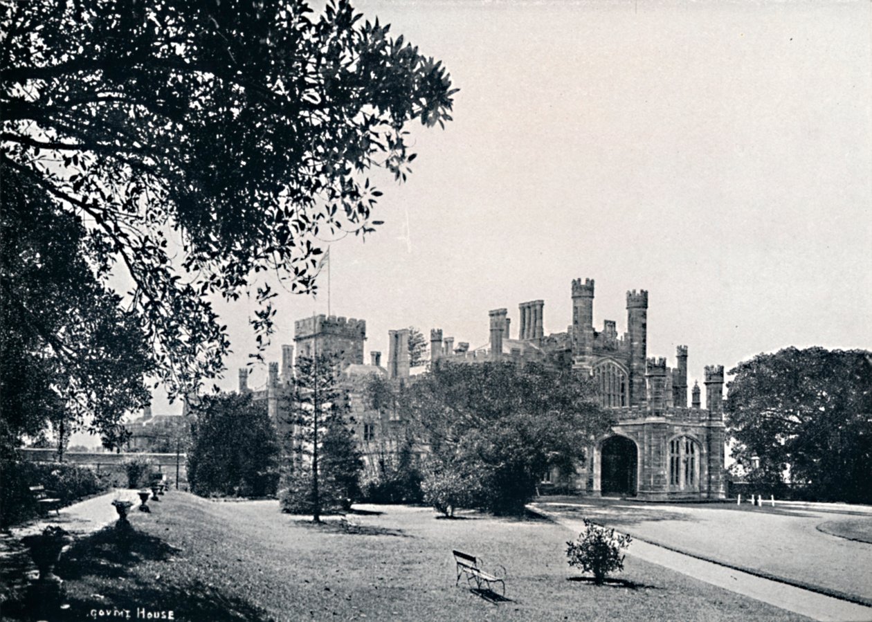 गवर्नमेंट हाउस, c1900। द्वारा अज्ञात
