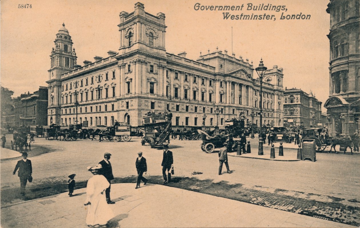 सरकारी कार्यालय ग्रेट जॉर्ज स्ट्रीट GOGGS, वेस्टमिंस्टर, लंदन, c1910 द्वारा अज्ञात