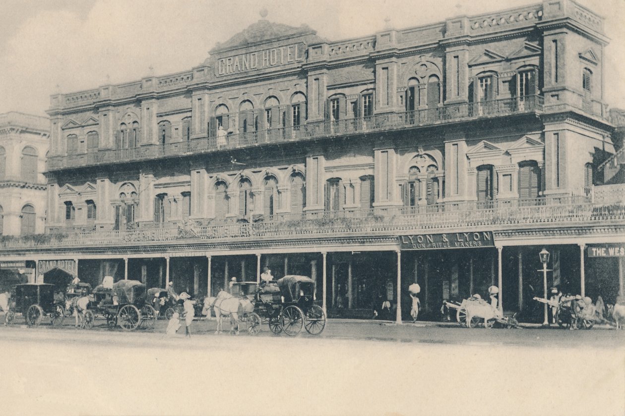 ग्रांड होटल, कलकत्ता, 1902। द्वारा अज्ञात