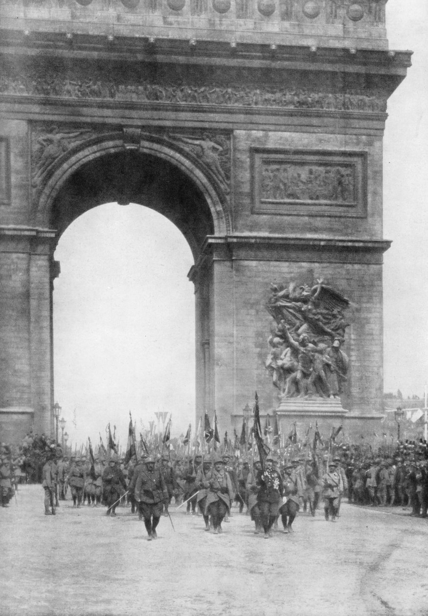 ग्रैंड जीत परेड, आर्क डी ट्रायम्फ, पेरिस, फ्रांस, 14 जुलाई, 1919 द्वारा अज्ञात