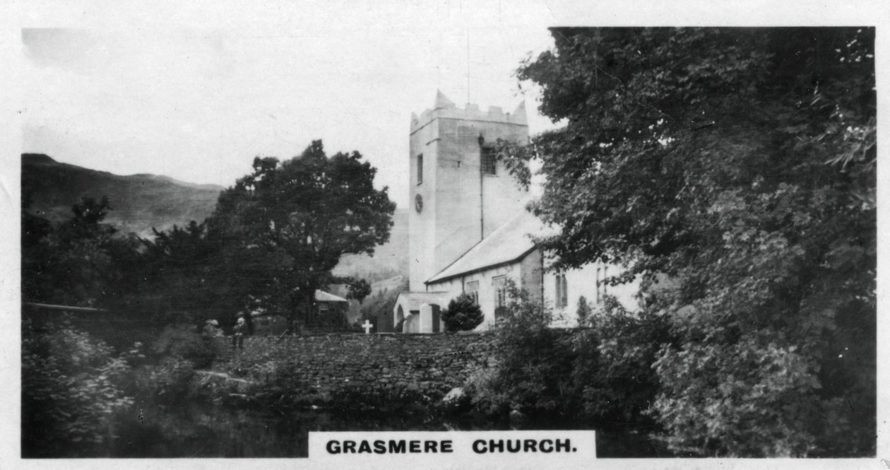 ग्रेमेरे चर्च, वर्ड्सवर्थ दफन स्थान, Cumbria, c1920s द्वारा अज्ञात
