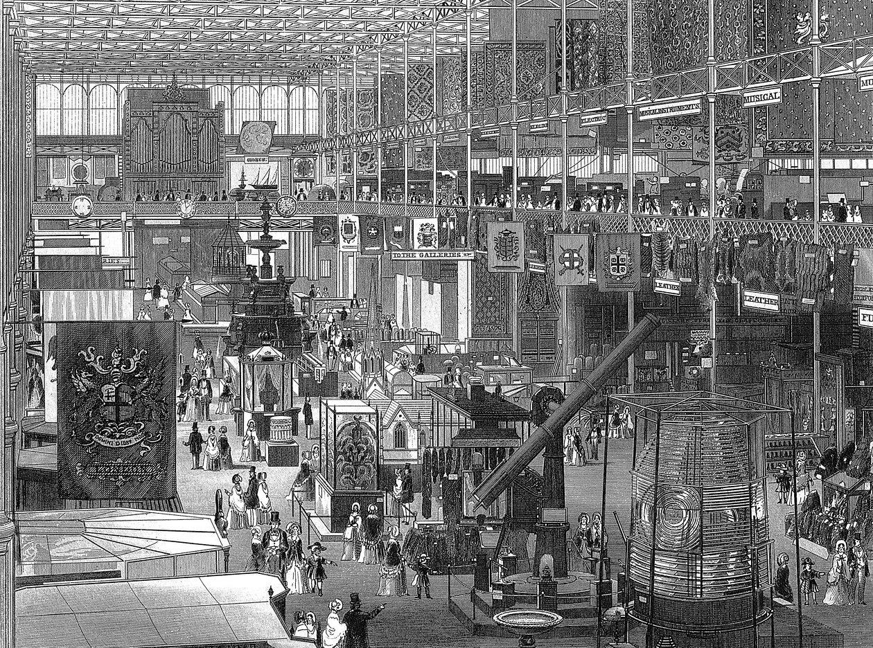 1851 में क्रिस्टल पैलेस, हाइड पार्क, लंदन में शानदार प्रदर्शनी द्वारा अज्ञात