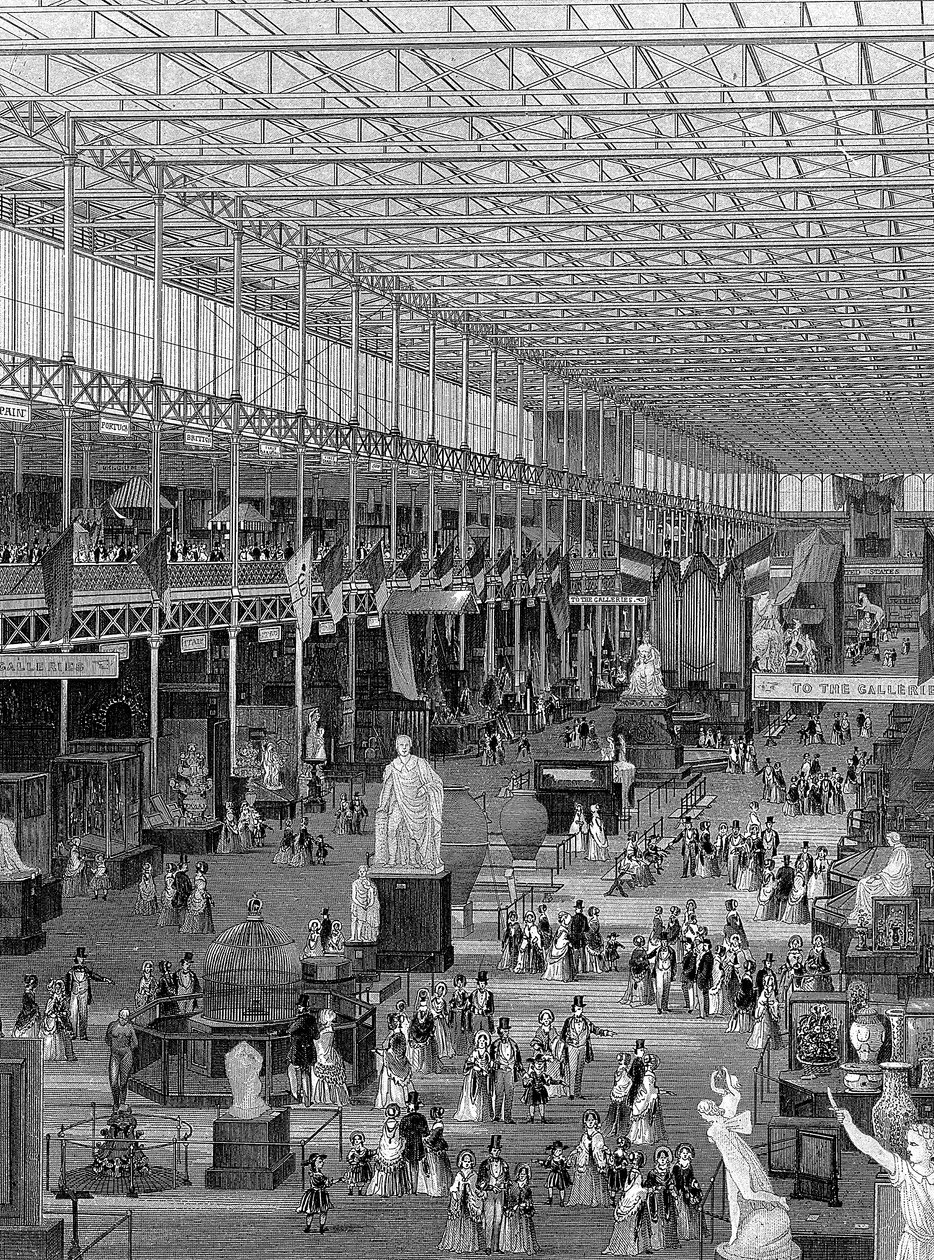 1851 में क्रिस्टल पैलेस, हाइड पार्क, लंदन में शानदार प्रदर्शनी द्वारा अज्ञात