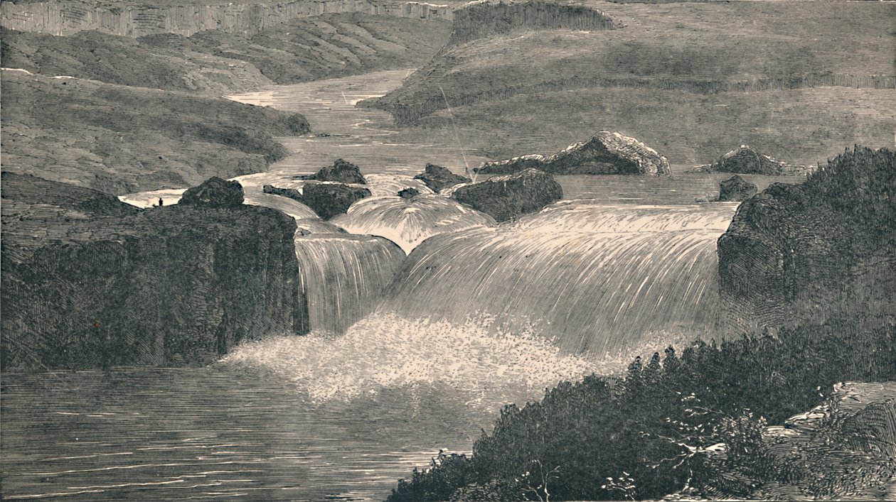 येलोस्टोन नदी का महान जलप्रपात, 1873, 1883 द्वारा अज्ञात