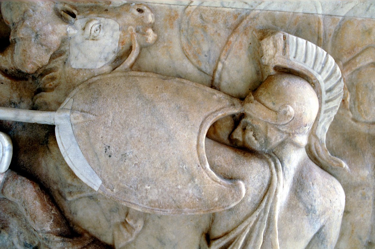 यूनानी हॉप्लाइट एमेज़ोन 30BC-200AD के खिलाफ लड़ाई में द्वारा अज्ञात