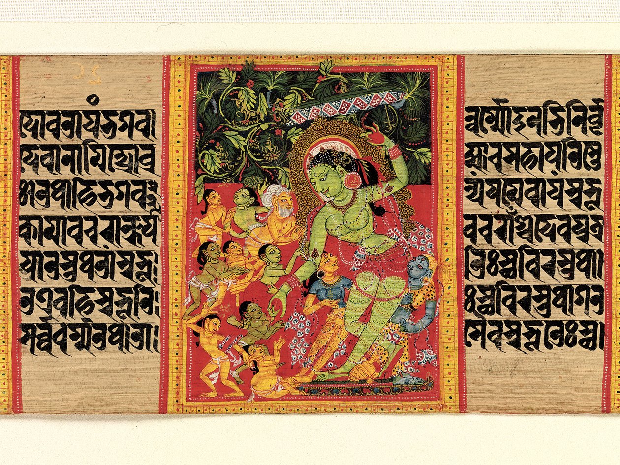 परमानंद में डूबे भक्तों को वरदान देता हरा तारा... प्रज्ञा पारमिता, 12वीं सदी की शुरुआत। द्वारा अज्ञात