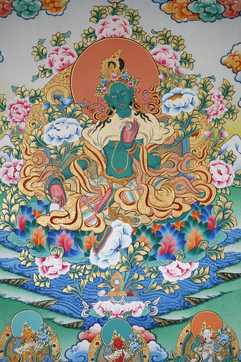 हरा तारा, समृद्धि का प्रतीक। कोपन मठ, काठमांडू, नेपाल द्वारा अज्ञात