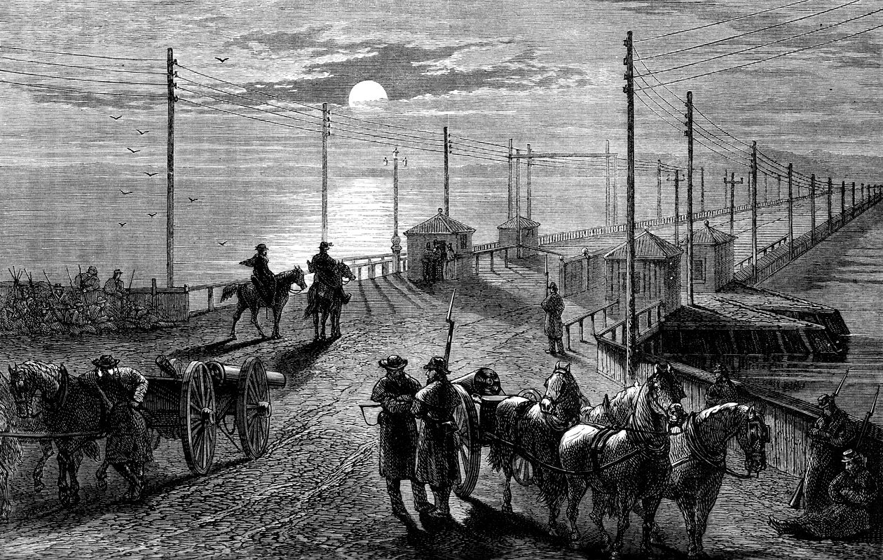 पोटोमैक, अमेरिकी गृहयुद्ध, c1861 c1880 पर एक पुल की रखवाली द्वारा अज्ञात